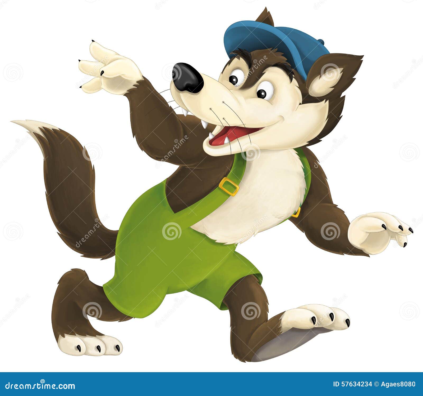 The cartoon wolf stock illustration. Illustration of clipart - 57634234