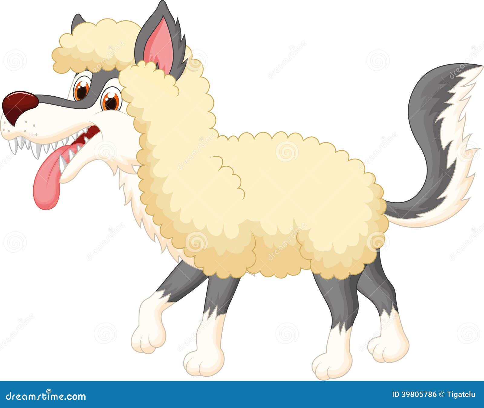 cartoon wolf in sheep clothing