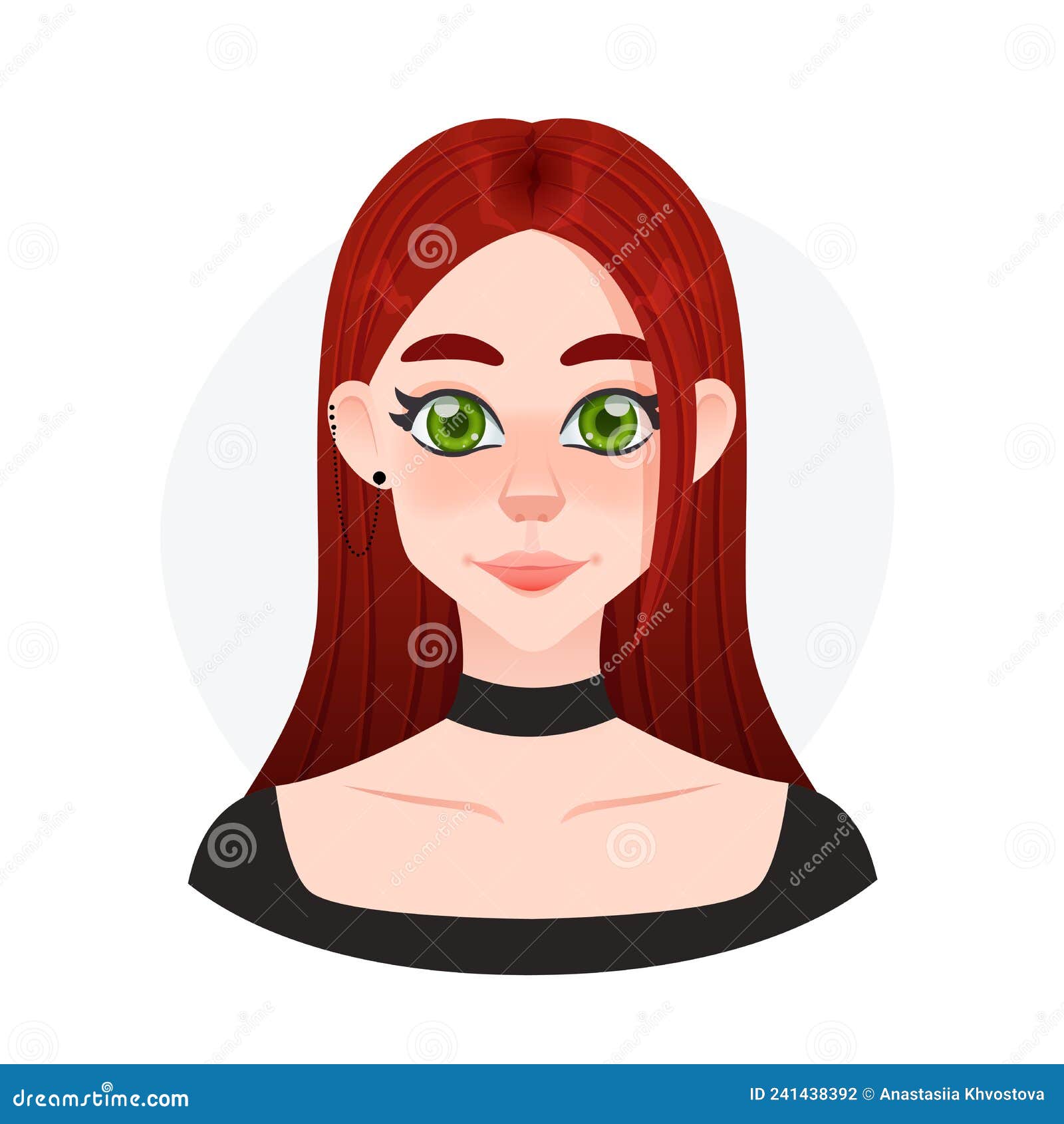 Young and elegant woman avatar profile Royalty Free Vector