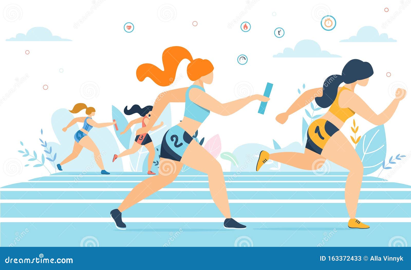 Cartoon Women Taking Part in Running Marathon Stock Vector - Illustration of road, finish: 163372433 Cartoon Women Taking Part in Running Marathon Stock Vector - Illustration of road, finish: 163372433