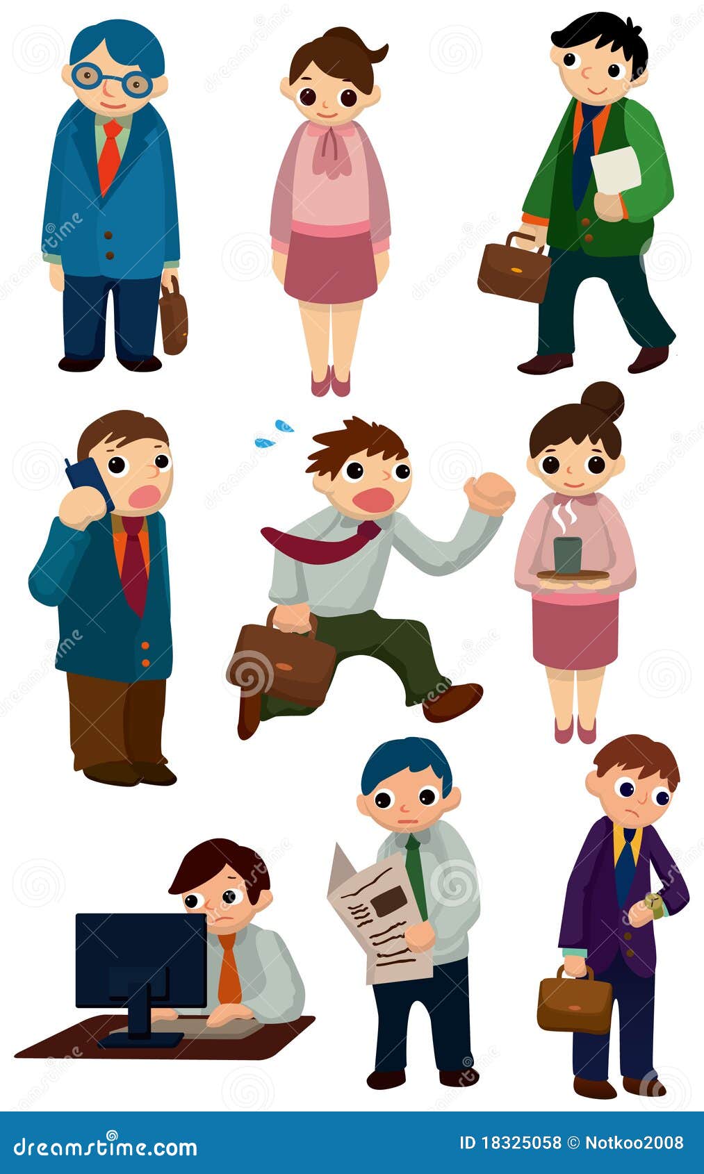 Cartoon workers icon stock vector. Illustration of people - 18325058