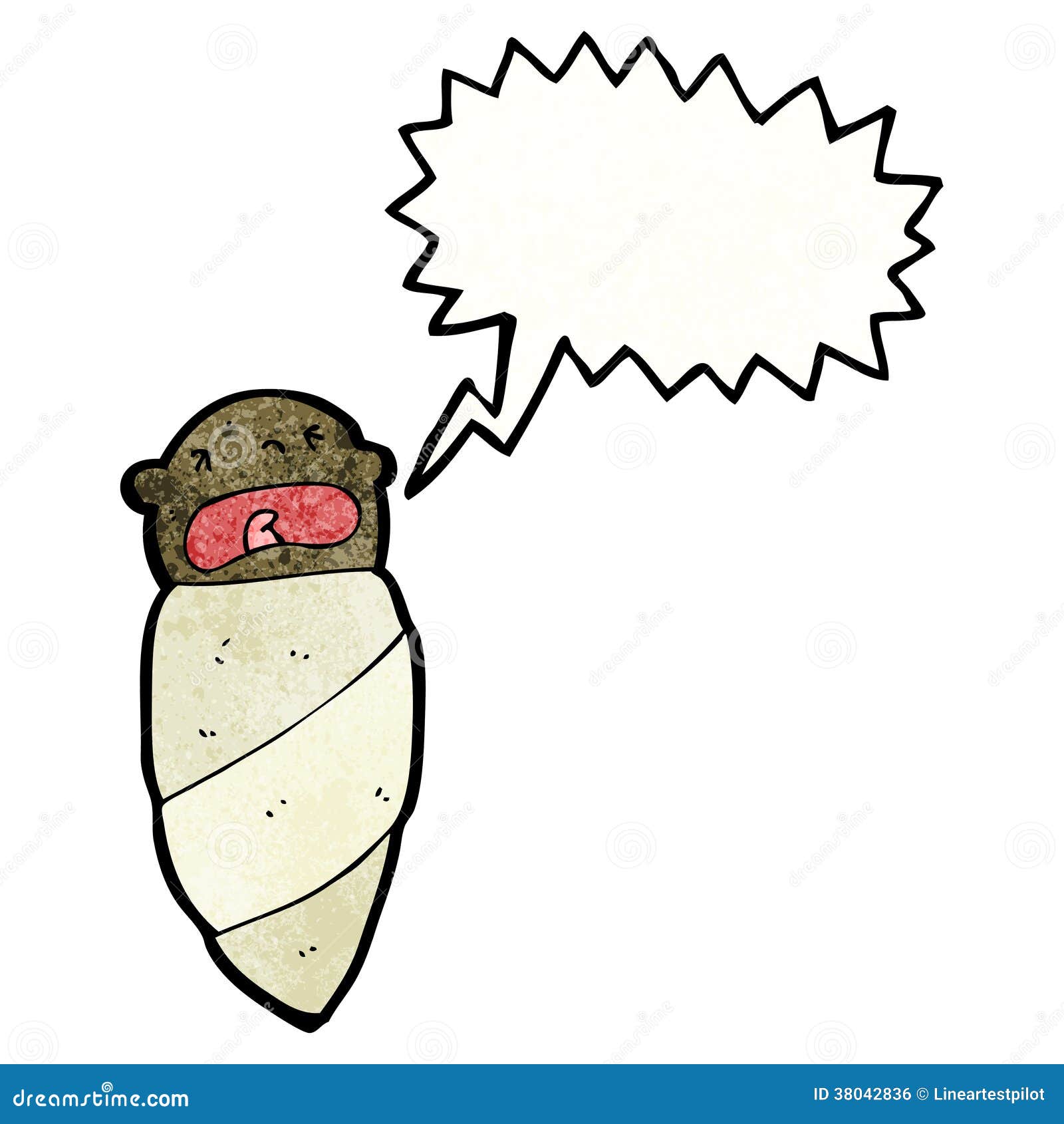 Cartoon wrapped baby stock vector. Illustration of doodle 38042836