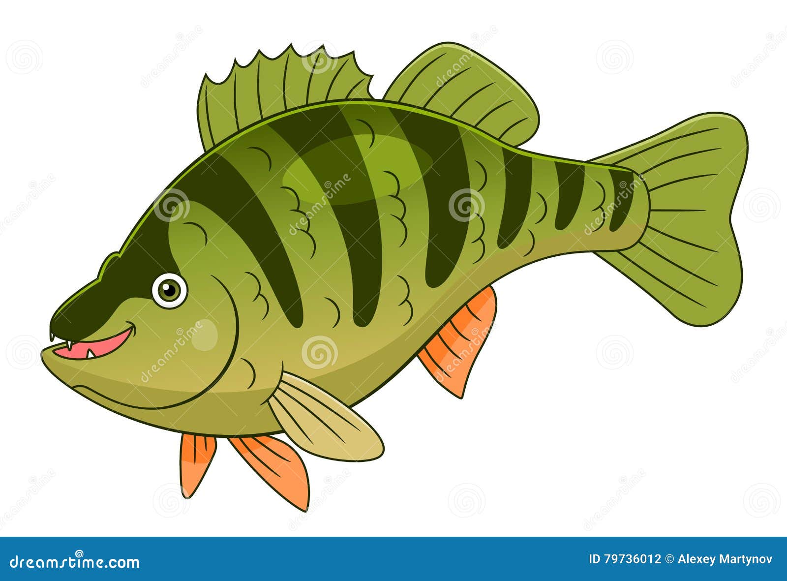 cartoon yellow perch