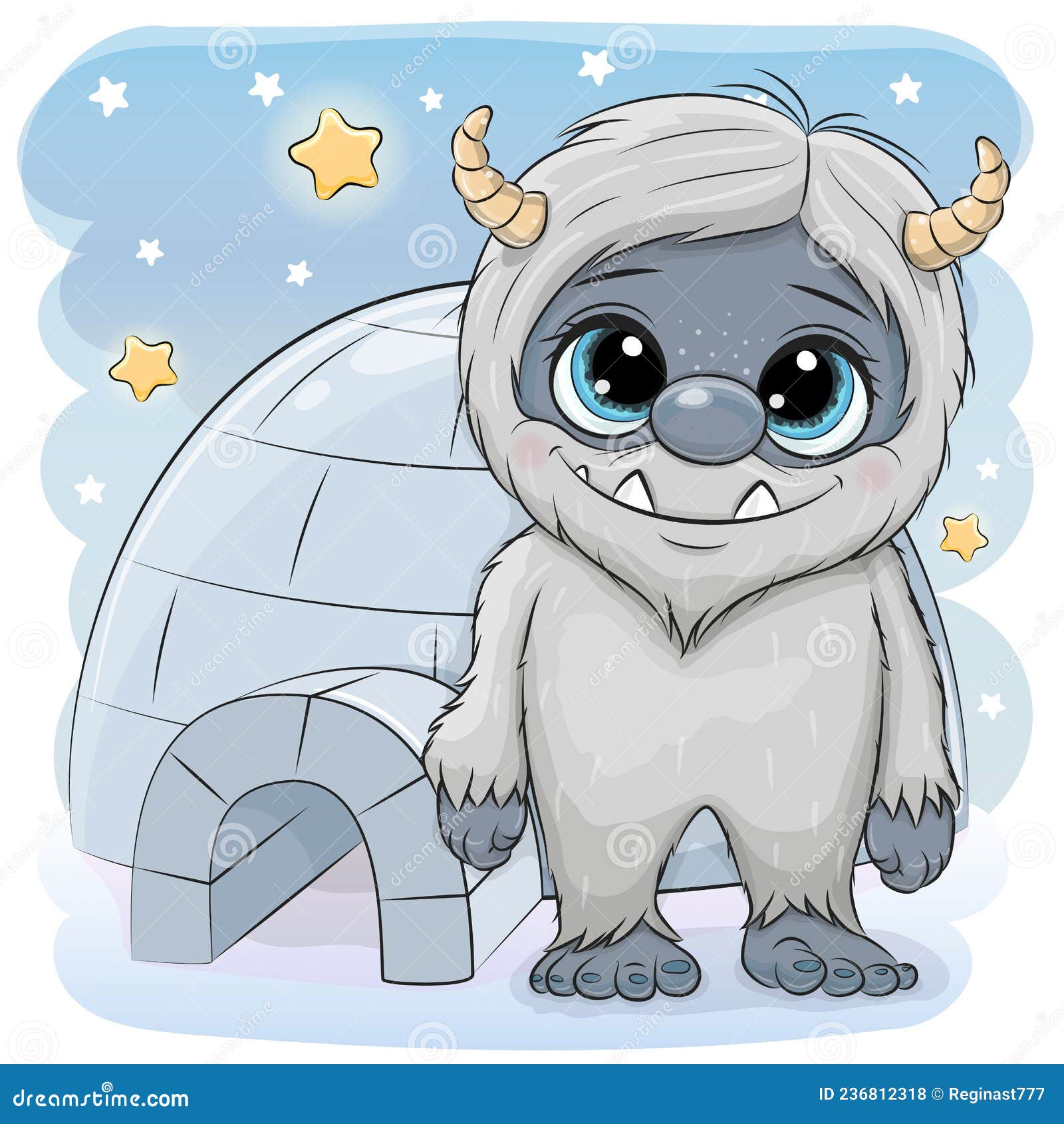 Cute Yeti Kid Cartoon - Cute Yeti Kid Cartoon - Posters and Art Prints