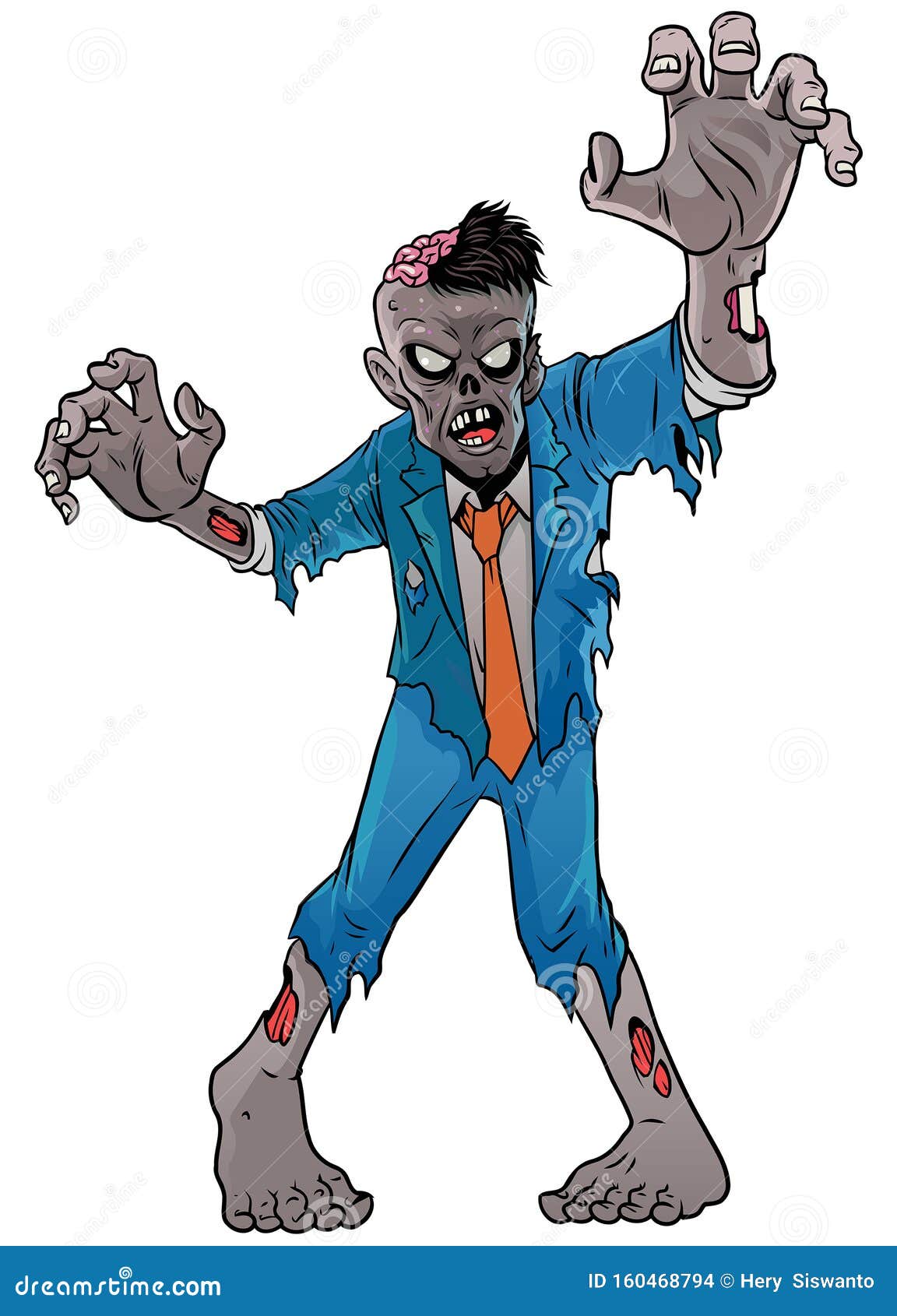 Cartoon Zombie of Halloween Stock Vector Illustration of horror, kids