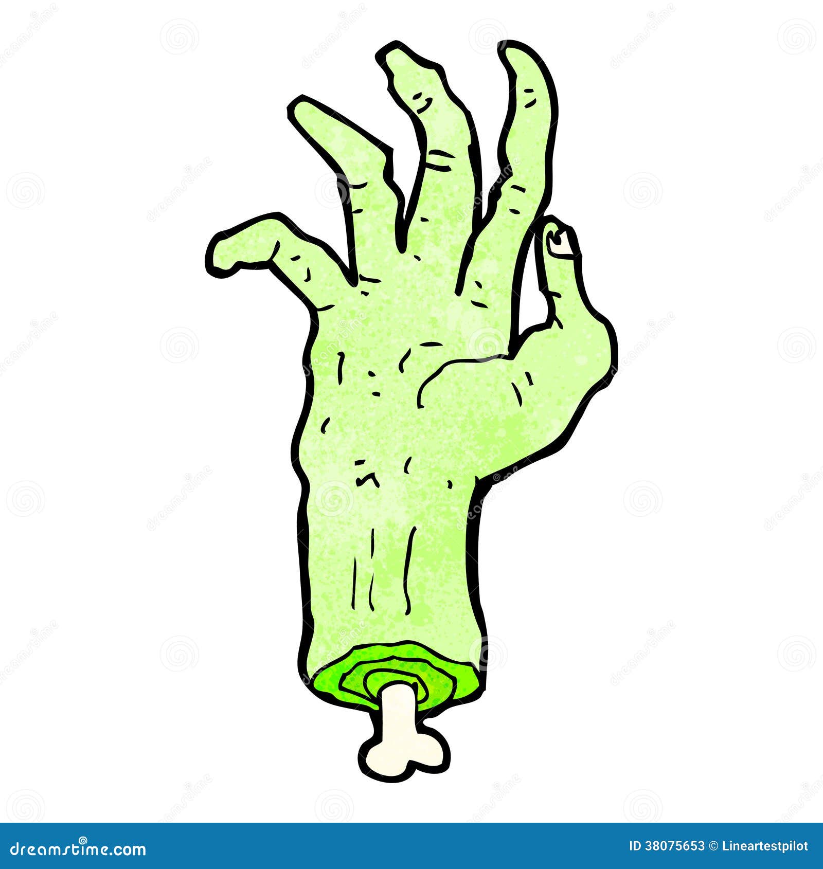 Cartoon zombie hand stock illustration. Illustration of zombie 38075653