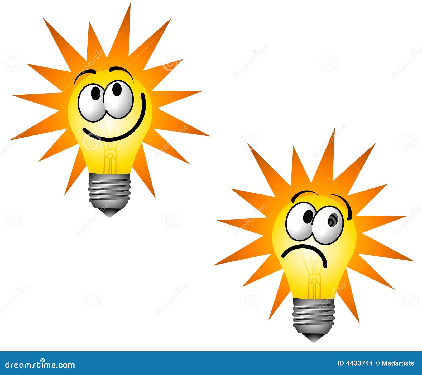 Cartoonish GlühlampeZeichen Stock Abbildung Illustration von leuchte, bilder 4433744