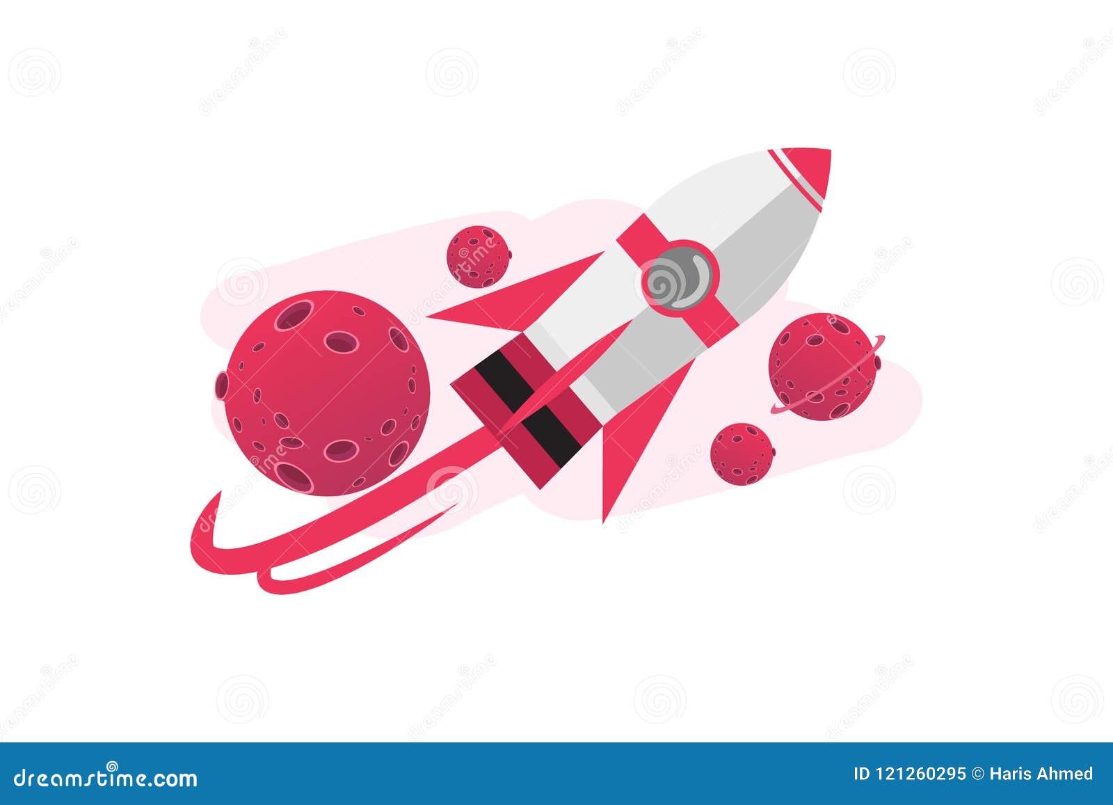 Download Cartoonist 3d Rocket Background Illustration Concept Design Vector Stock Vector - Illustration ...