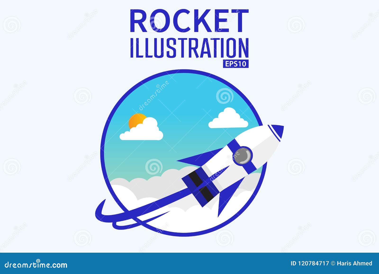 Download Cartoonist 3d Rocket Background Illustration Concept Design Vector Stock Vector - Illustration ...