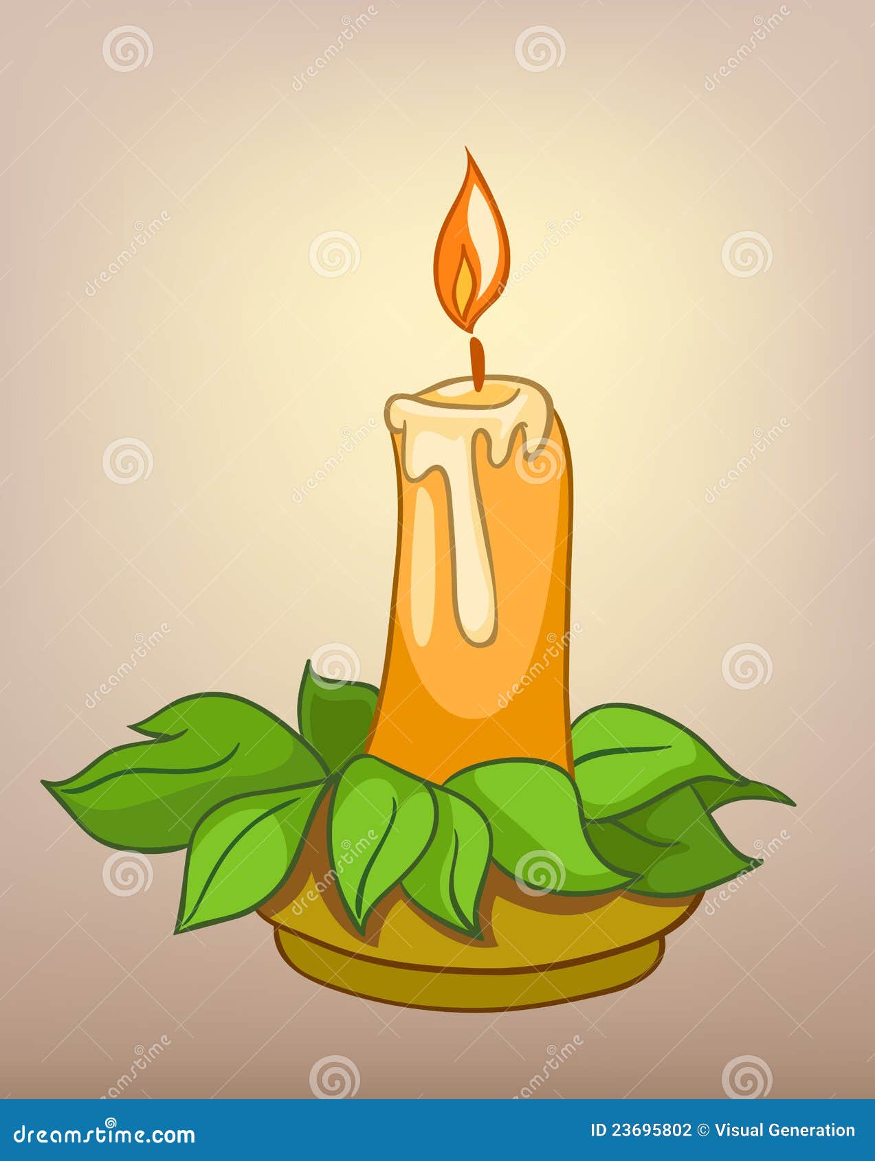 Cartoons Decoration Candle stock vector. Illustration of celebrate