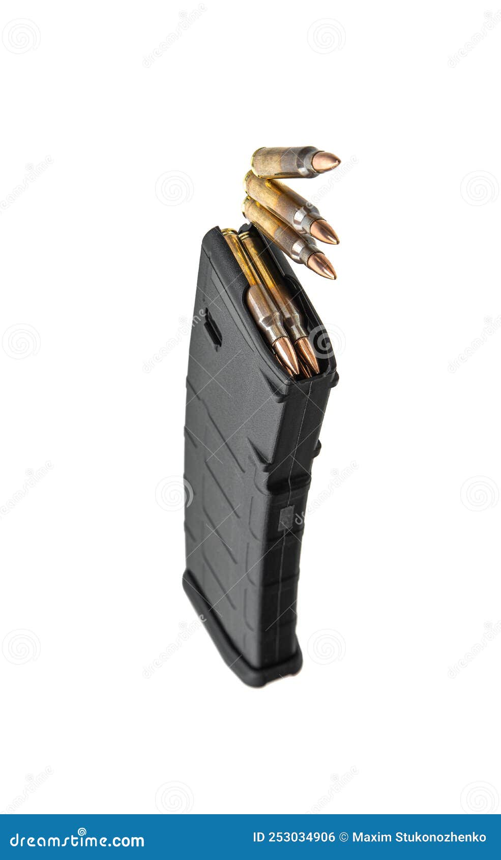 Cartridges and Clips for a Rifle or Carbine. Ammunition for Weapons