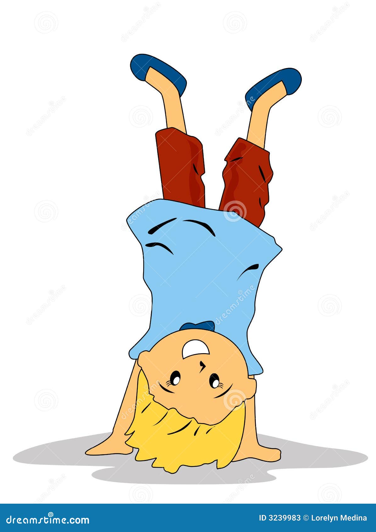 Cartwheel stock illustration. Illustration of youth, hands 3239983