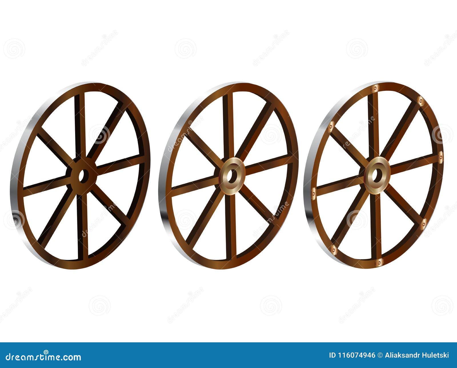Cartwheels_3d_set ilustración del vector. Ilustración de transporte
