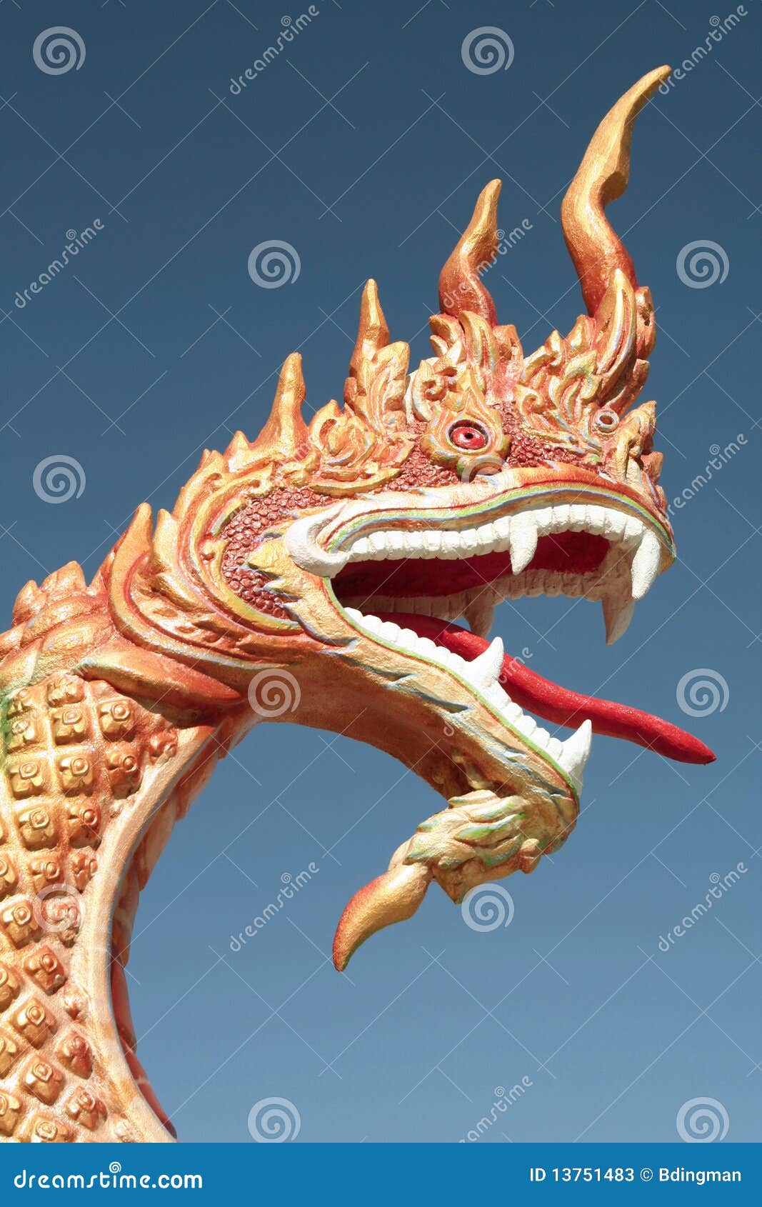 Carved Dragon Head stock image. Image of carving, oriental 13751483