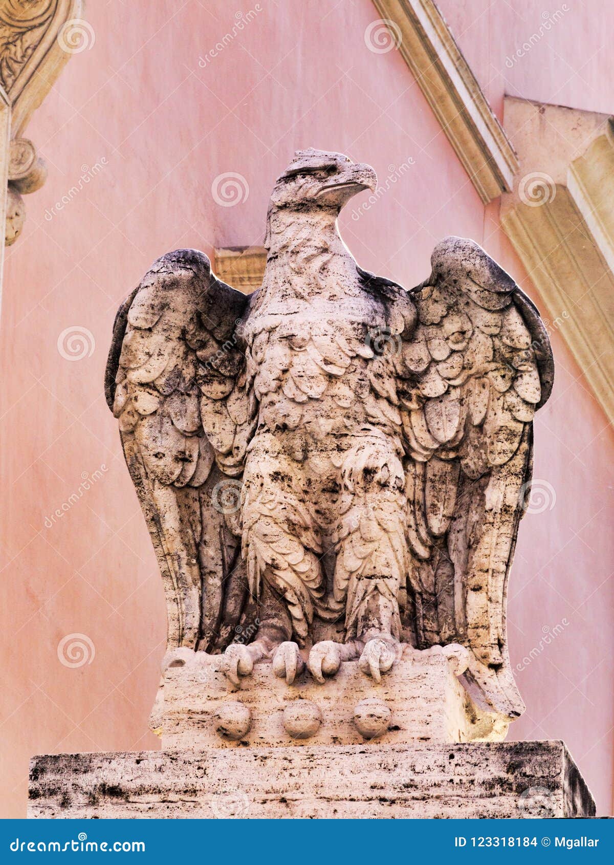 Roman Empire Marble Eagle in Rome Stock Photo Image of antique, beak