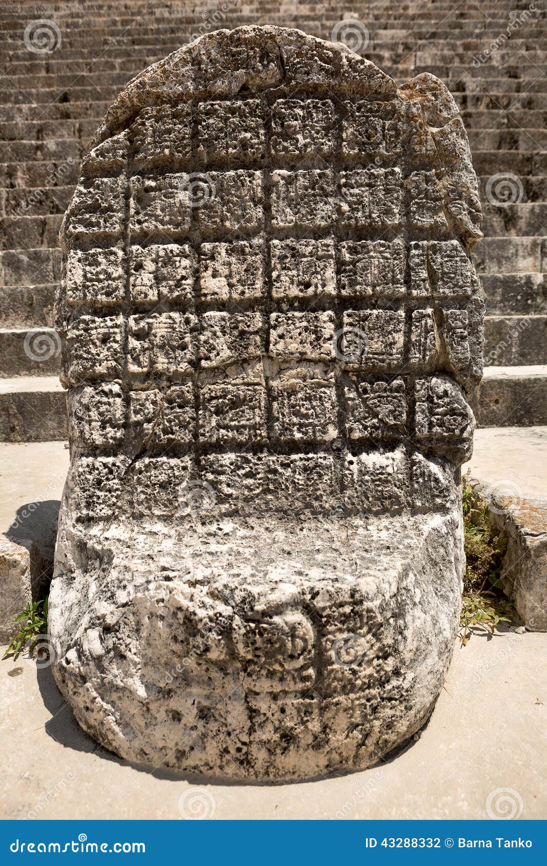 Carved stone Mayan throne stock photo. Image of worn 43288332
