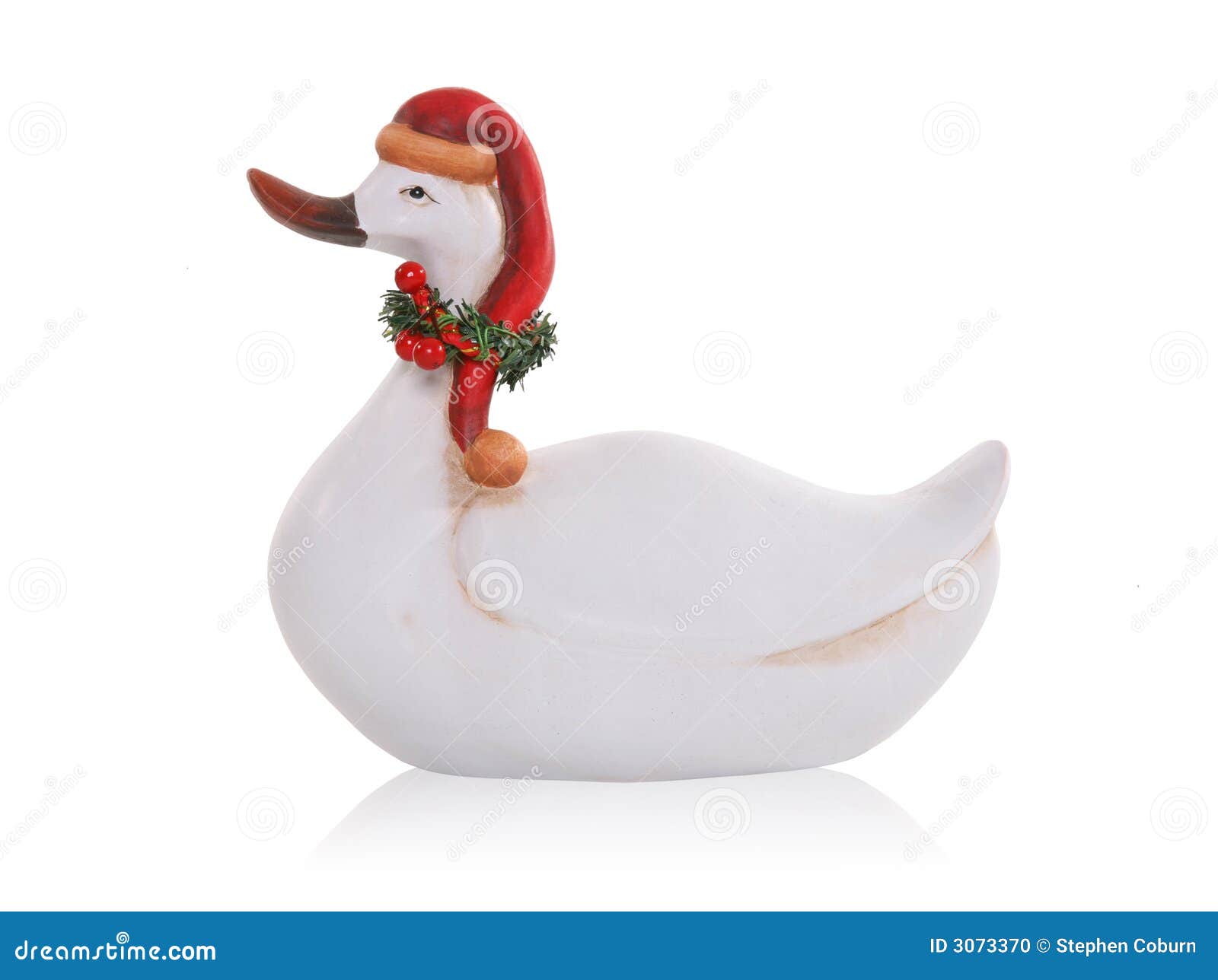 Carved Wooden Christmas Duck Stock Photo Image of carved, stocking