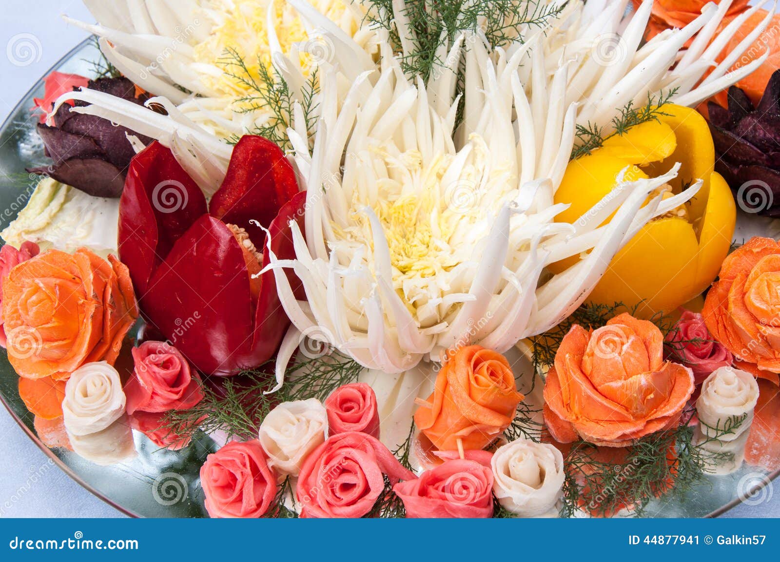 Carving Or Decoration Of Vegetables Stock Image Image Of