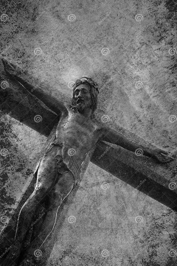 Carving of Jesus on cross stock image. Image of ecclesiastical - 7568363