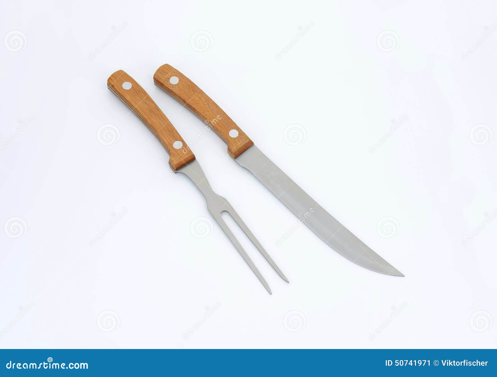 Carving knife and fork stock image. Image of silver, metal 50741971