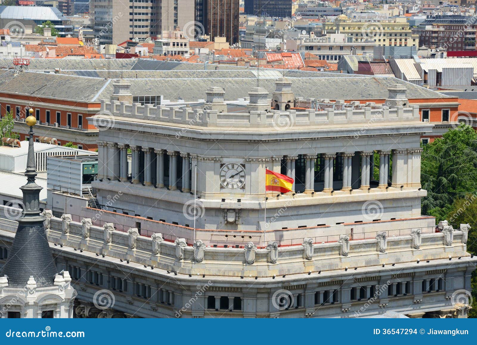 caryatid building, madrid, spain