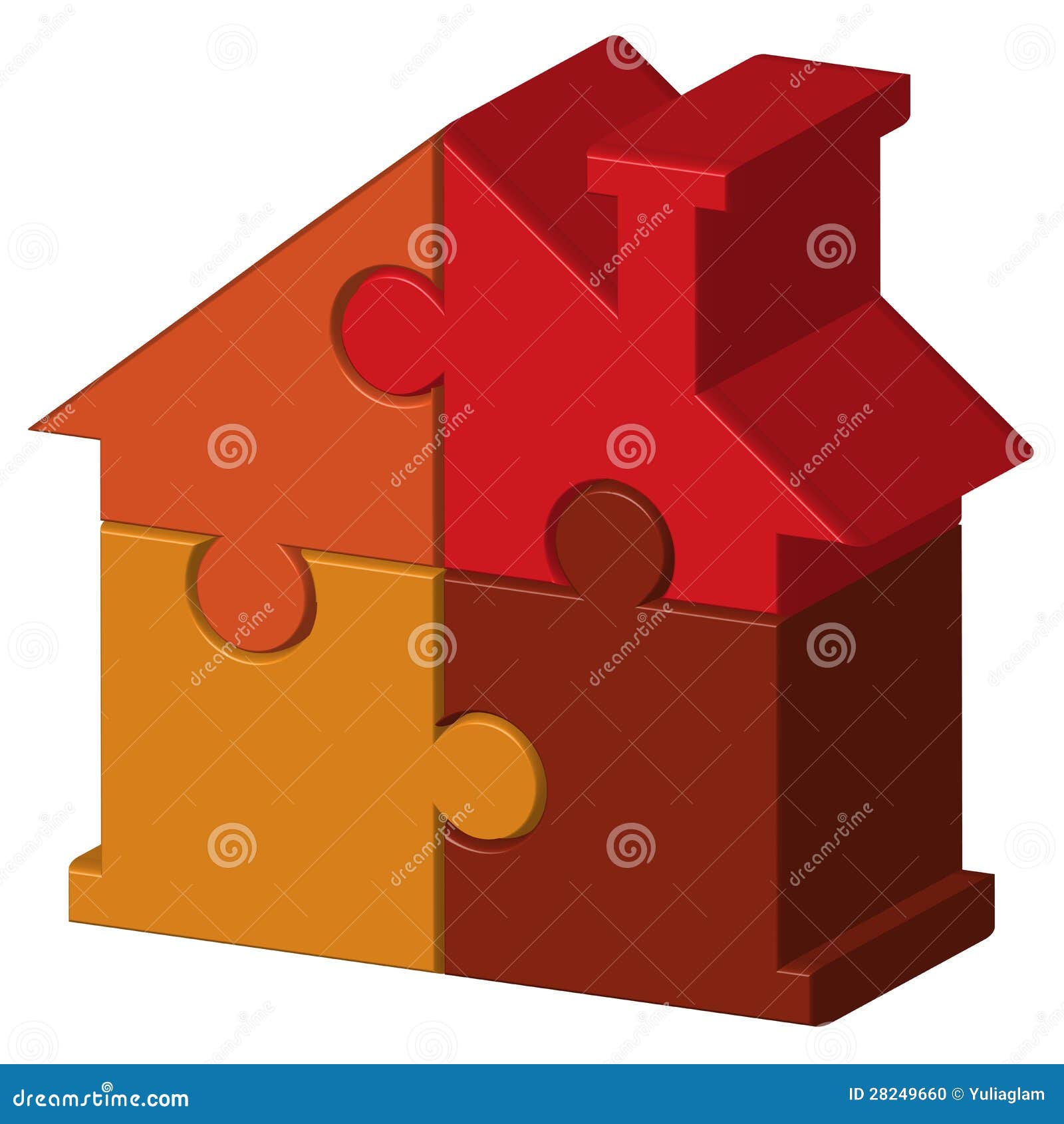 Casa de los rompecabezas ilustración del vector. Ilustración de objeto