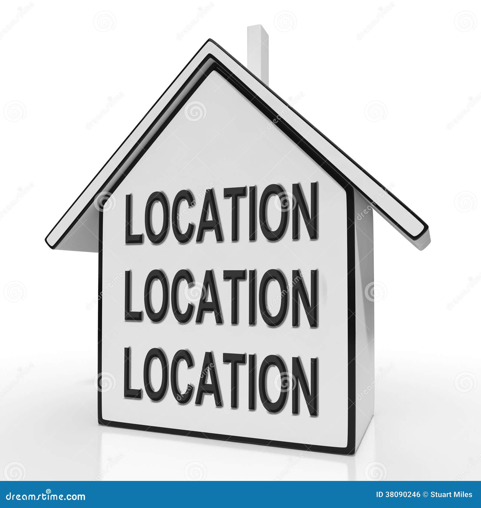 A Casa Do Lugar Mostra Real Estate Ilustração Stock Ilustração de