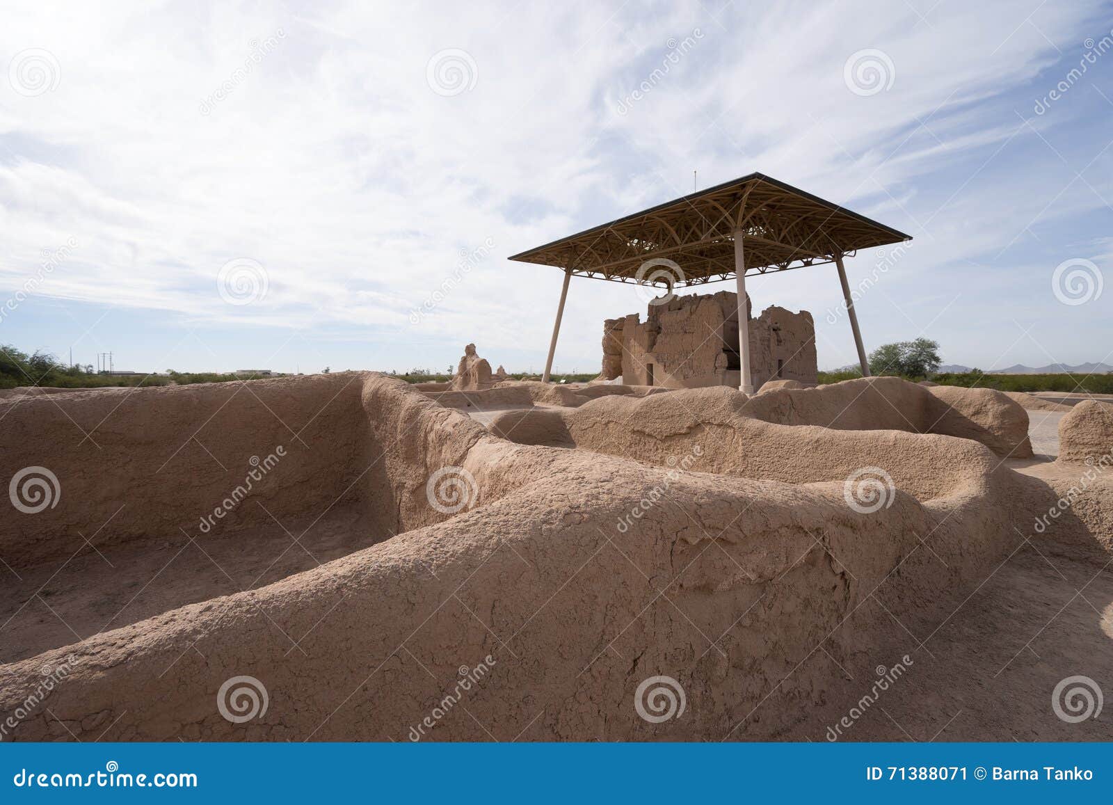 Casa grande ruins arizona stock image. Image of main 71388071