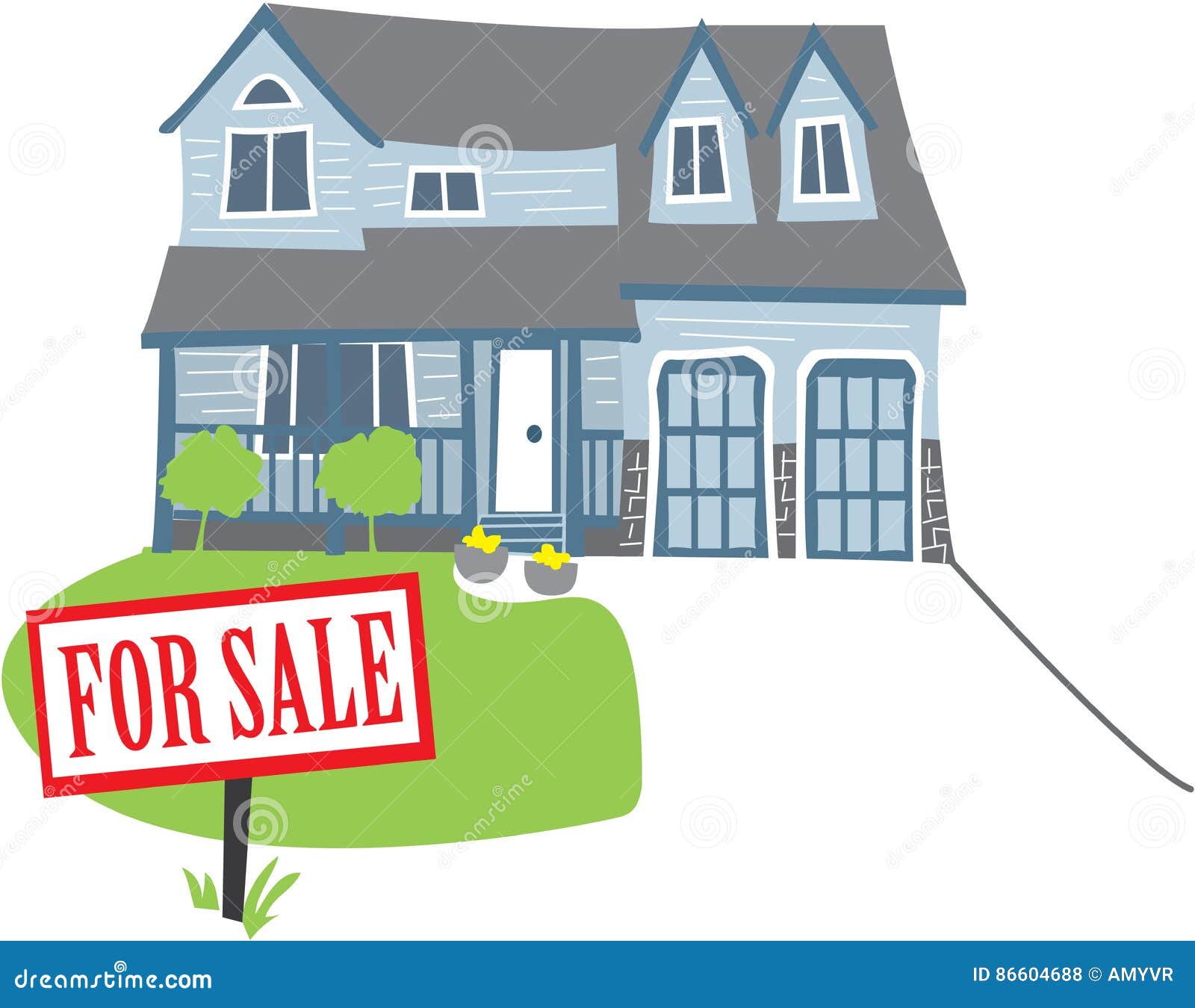 Casa para la venta stock de ilustración. Ilustración de residencia