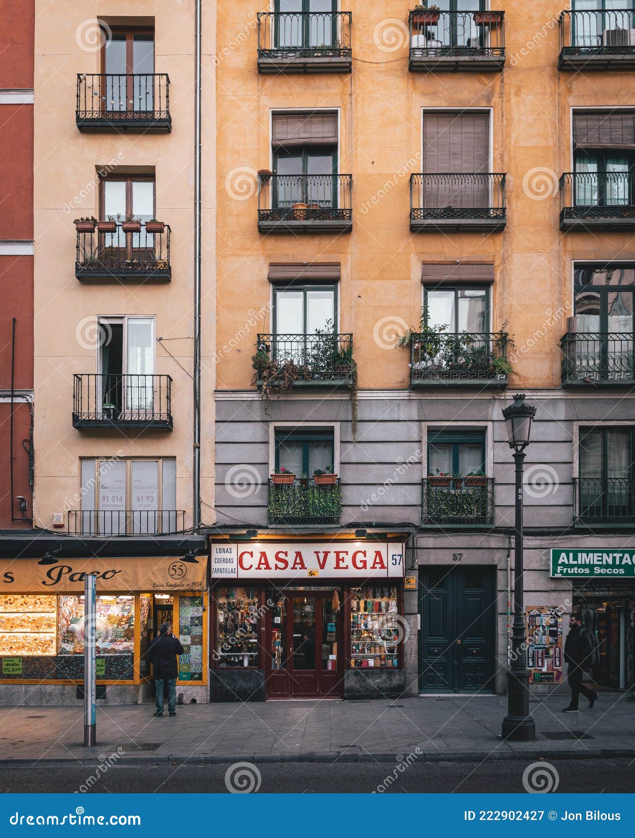 Casa Vega Sign and Architecture in Madrid, Spain Editorial Photography