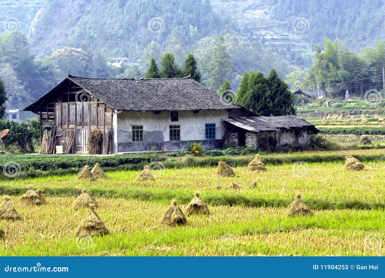 Casa vieja en la granja imagen de archivo. Imagen de edificio - 11904253