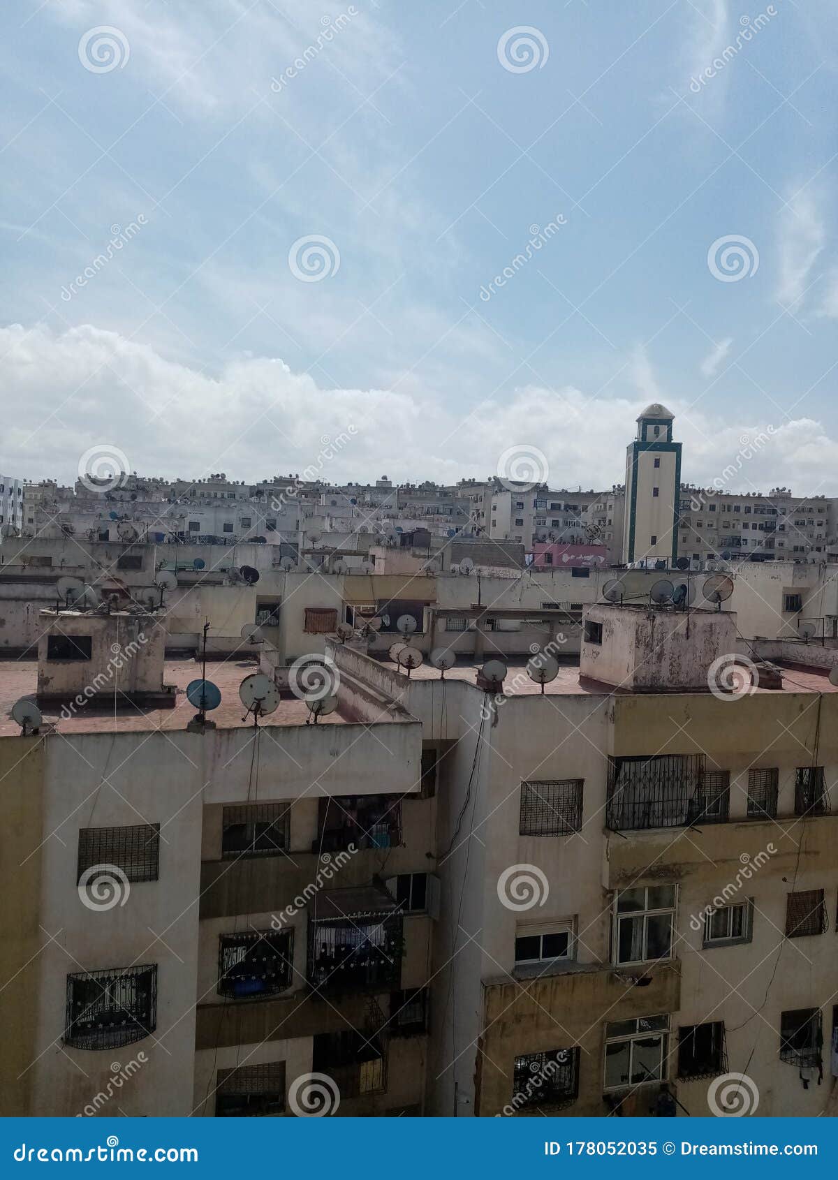 Casablanca Morocco Street of Nahda in Sidi Moumen Stock Image Image
