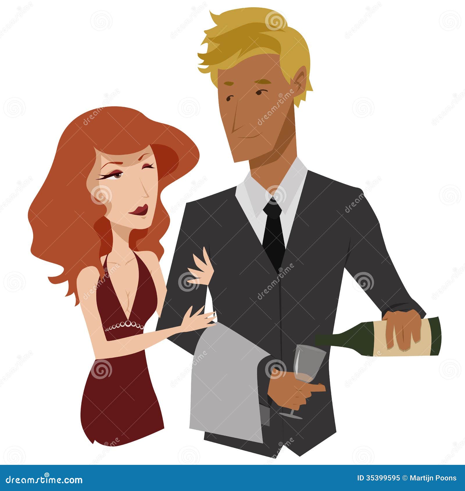 Casanova butler stock vector. Illustration of cartoon 35399595