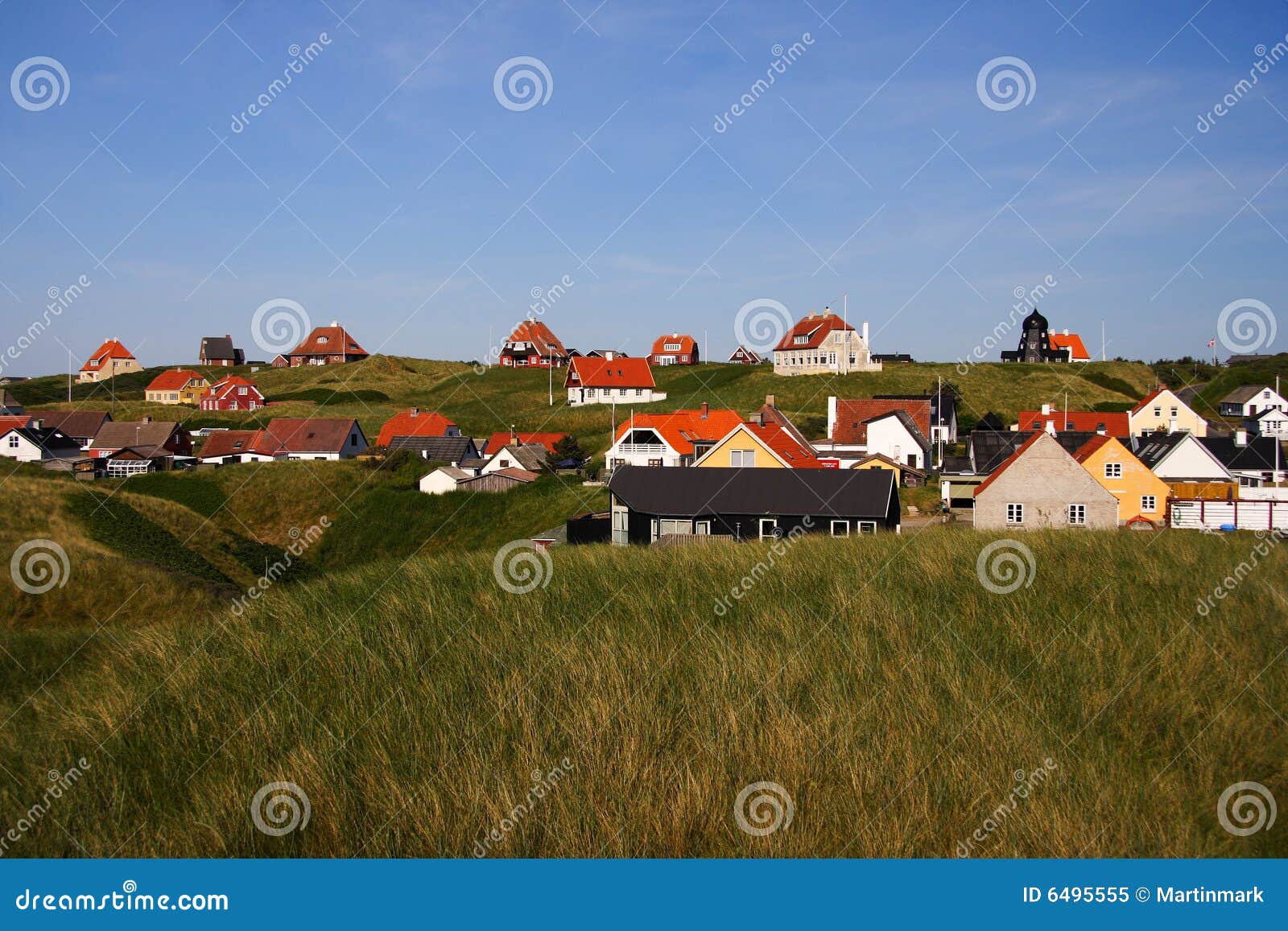 Casas/Dinamarca. Casas idílico de Loenstrup, Jutland do norte, Dinamarca