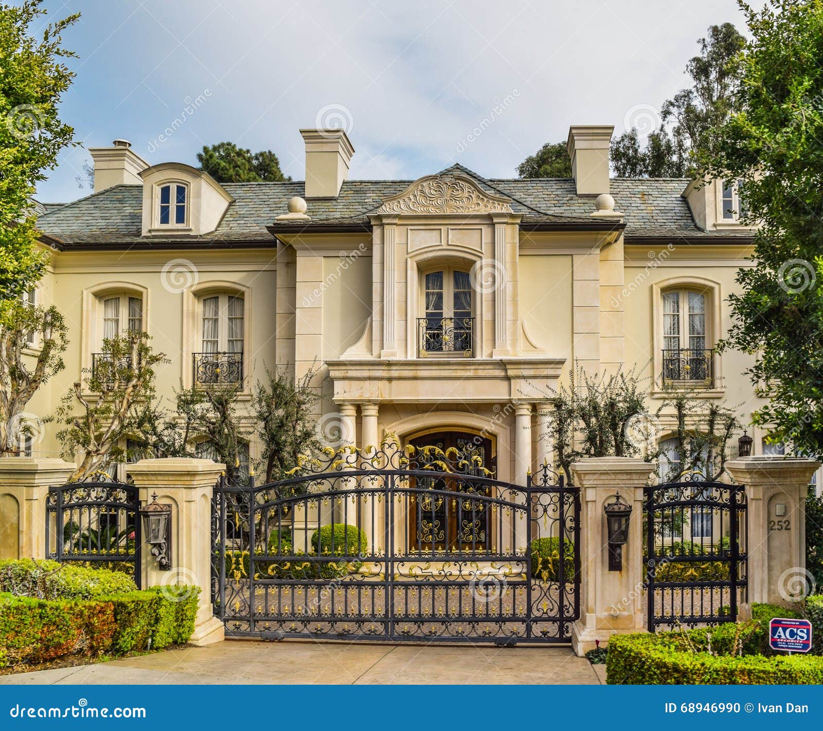 Casas Ideales Beverly Hills De California Imagen editorial Imagen de