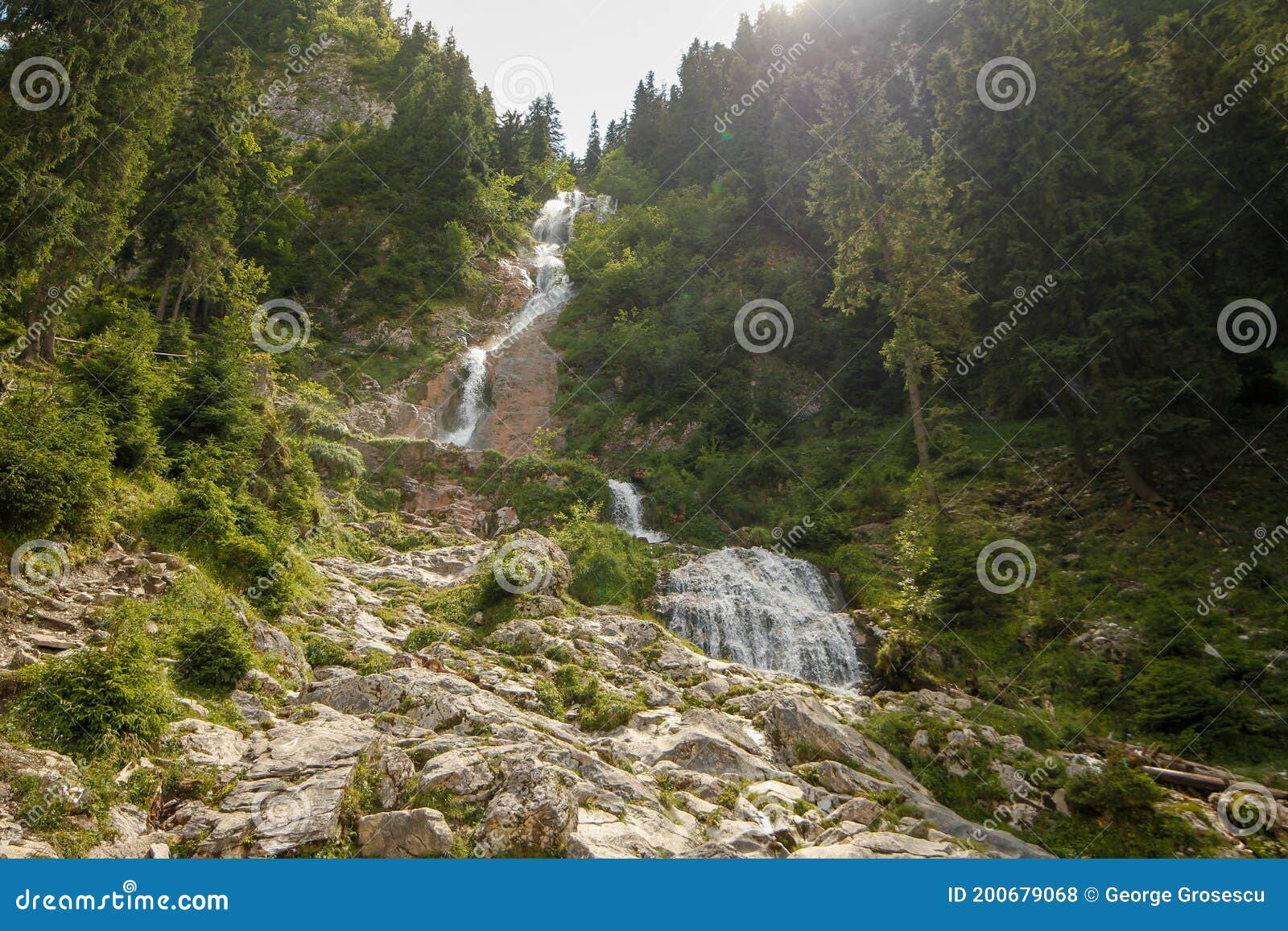 cascada cailor. horses waterfall, the tallest waterfall in romania.