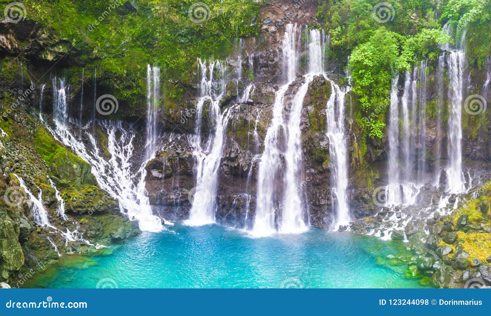 cascade of grand galet, langevin valley, la reunion island, france