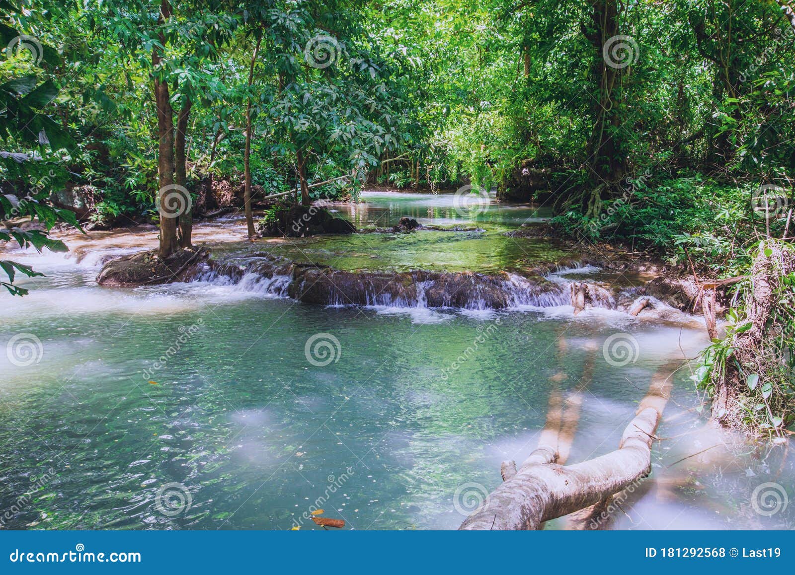 Cachoeira na selva da floresta pode ser usada como fundo de