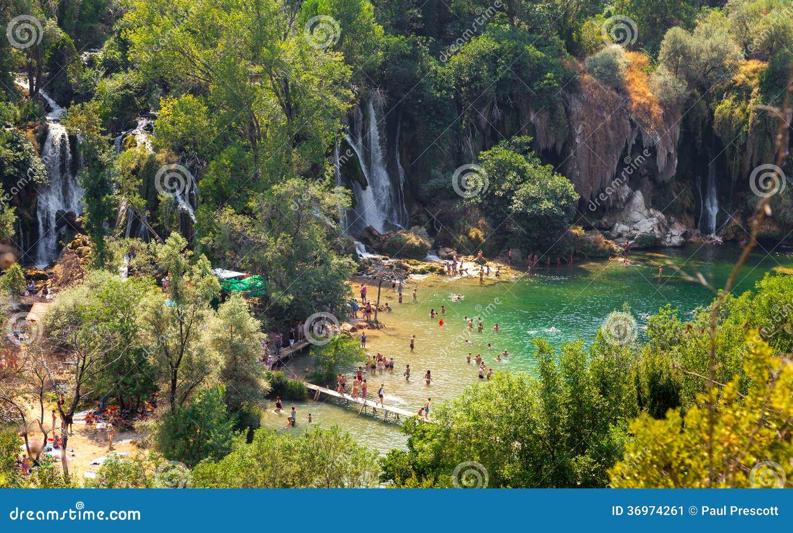 Cascate Di Kravice Fotografia Editoriale Immagine Di Nuotata