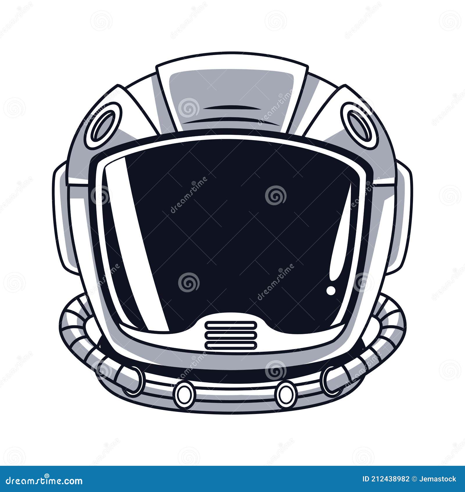 Casco De Astronauta Dibujado Ilustración del Vector - Ilustración