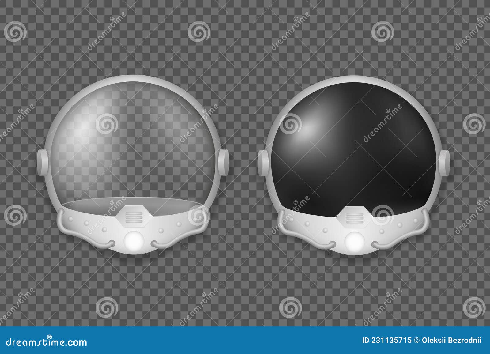 Casco Del Astronauta Y Piloto De Combate Ilustración del Vector