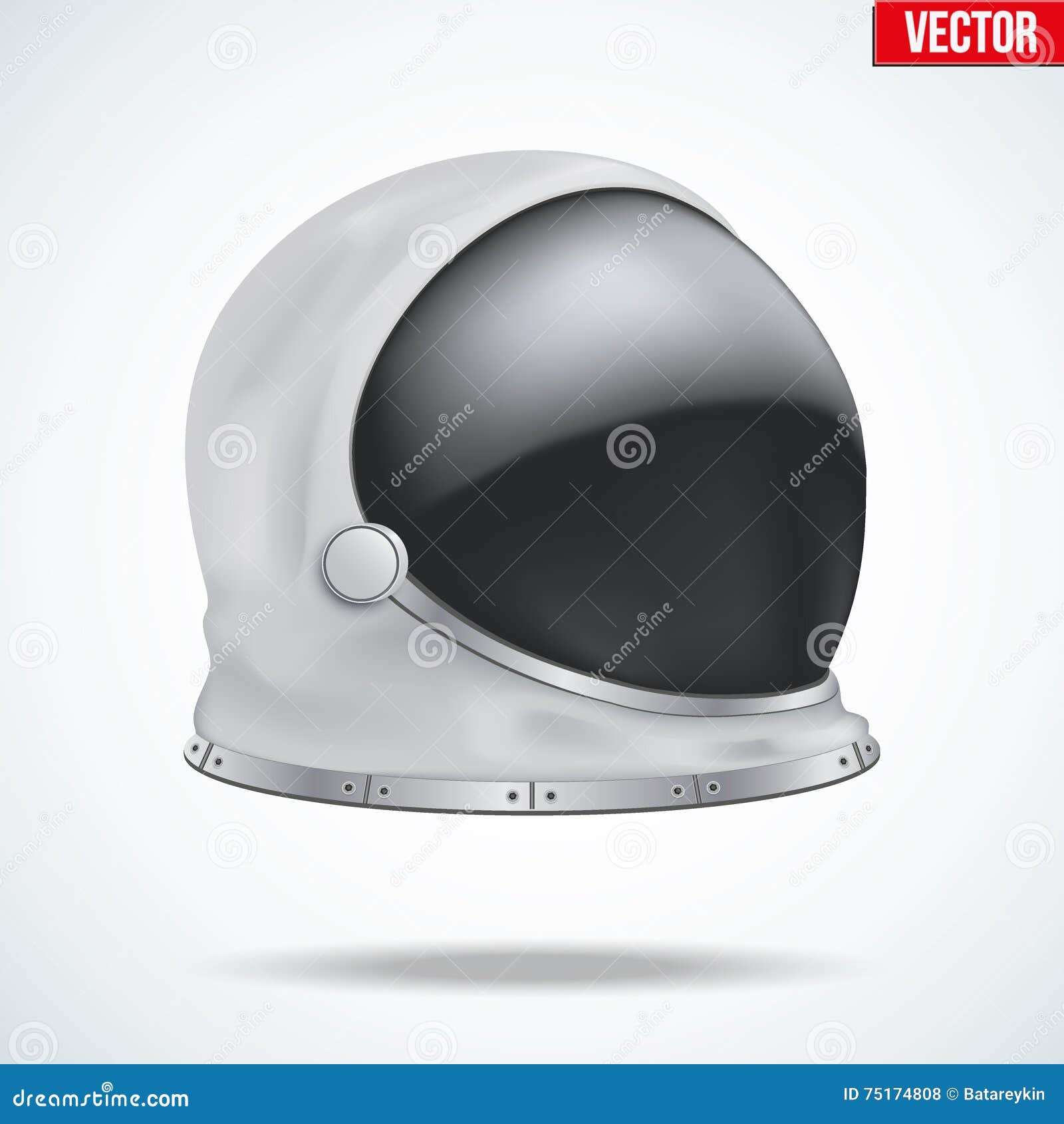 Casco Dell'astronauta Con Il Vetro Di Riflessione Illustrazione