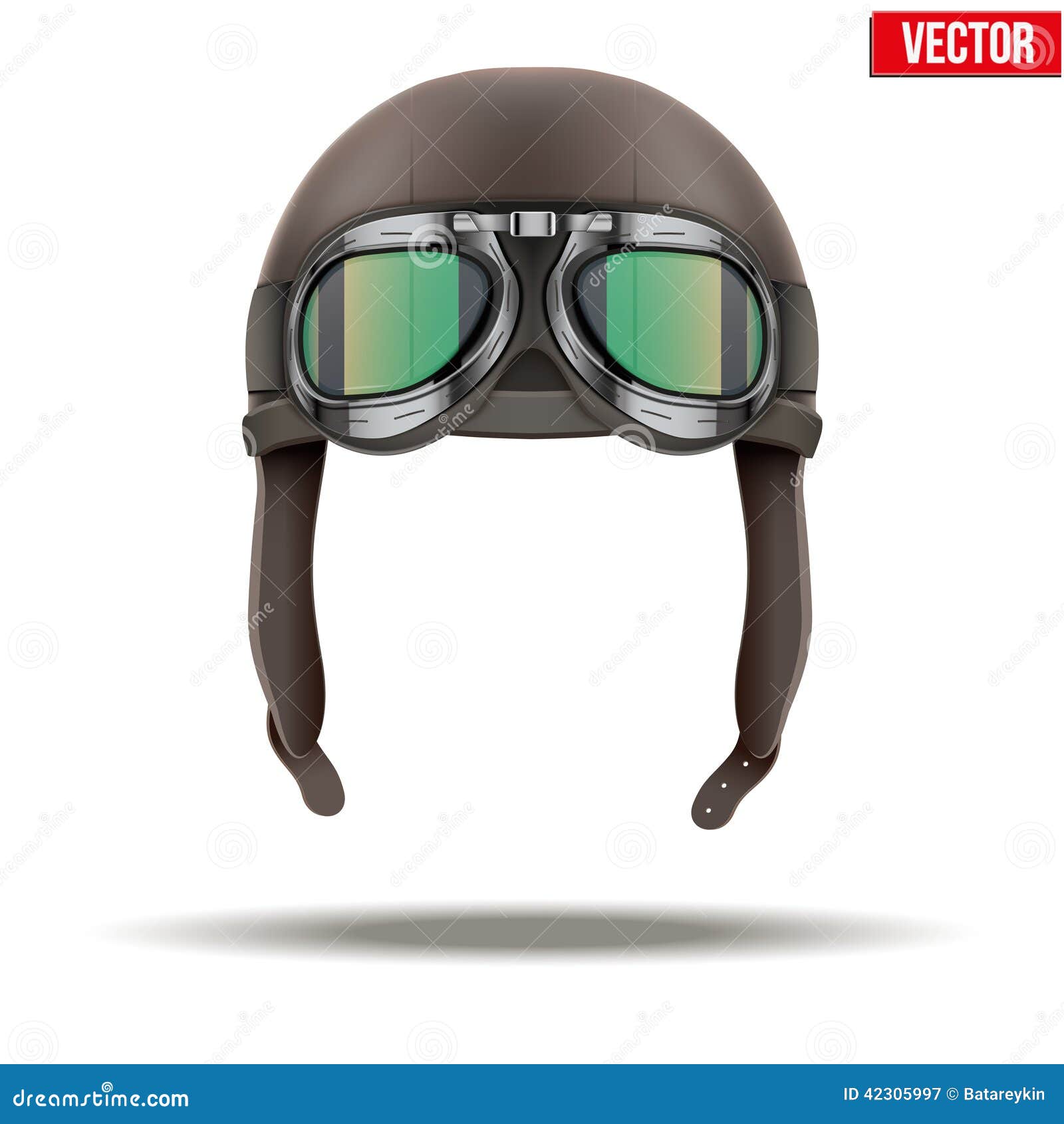 exposición Desconfianza Lada Casco Retro Del Piloto Del Aviador Con Las Gafas Ilustración del Vector -  Ilustración de historia, cuerda: 42305997