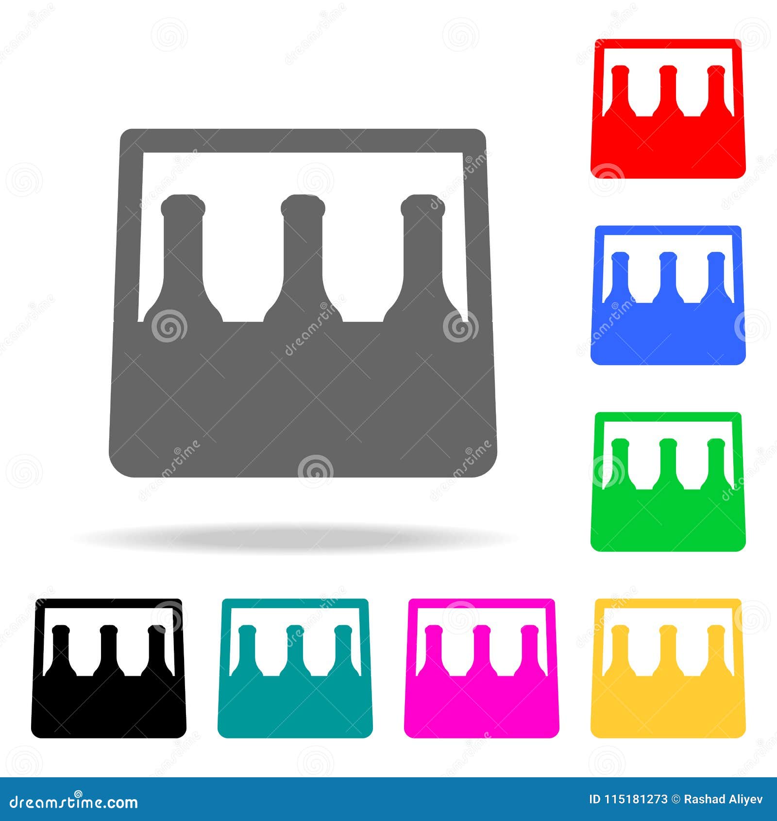 Case of Beer Icon. Elements of Bar in Multi Colored Icons. Premium ...