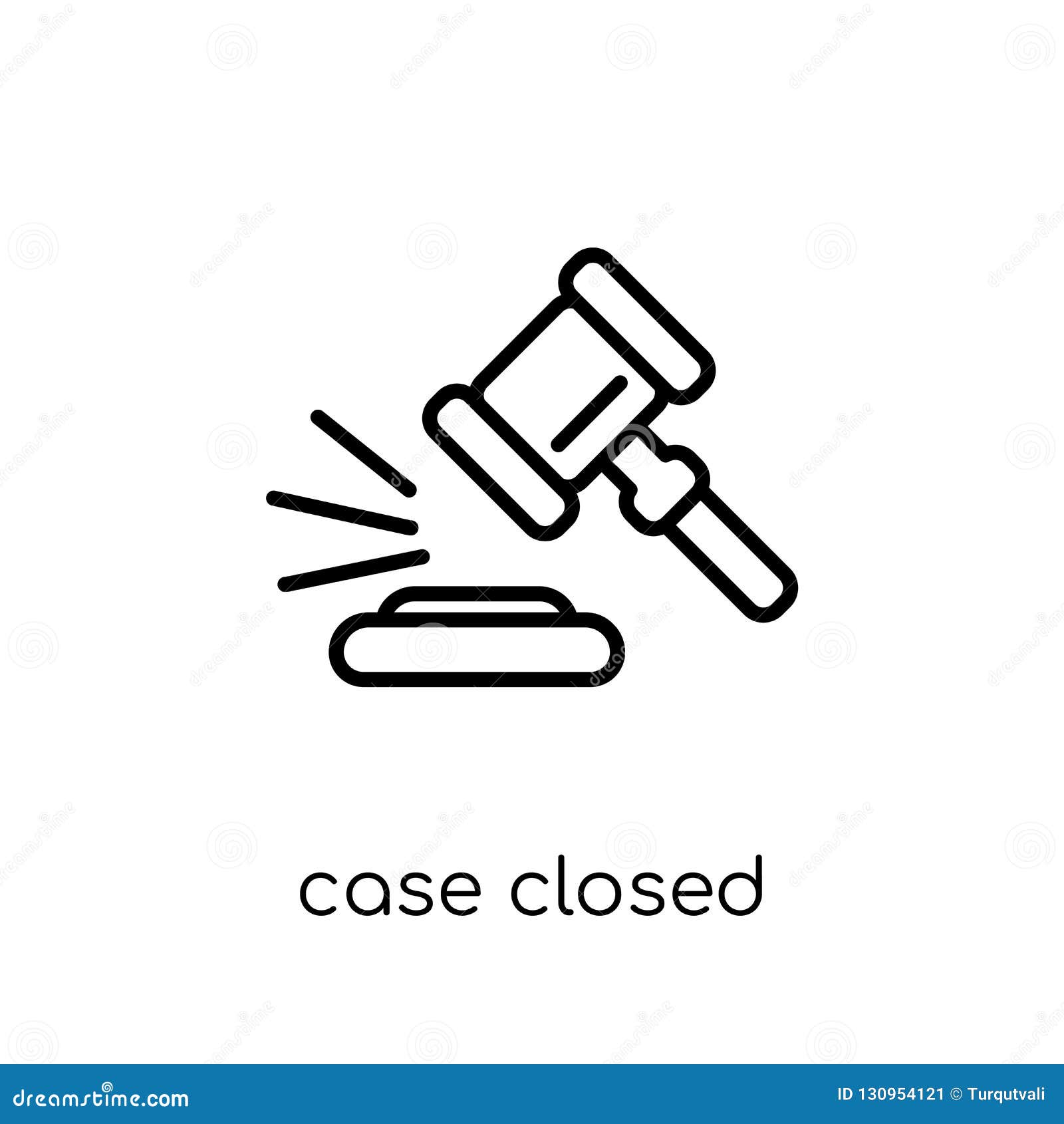 Case Closed Icon. Trendy Modern Flat Linear Vector Case Closed I Stock