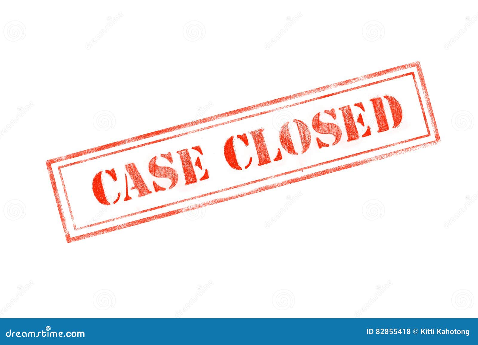`CASE CLOSED ` Rubber Stamp Over a White Background Stock Illustration