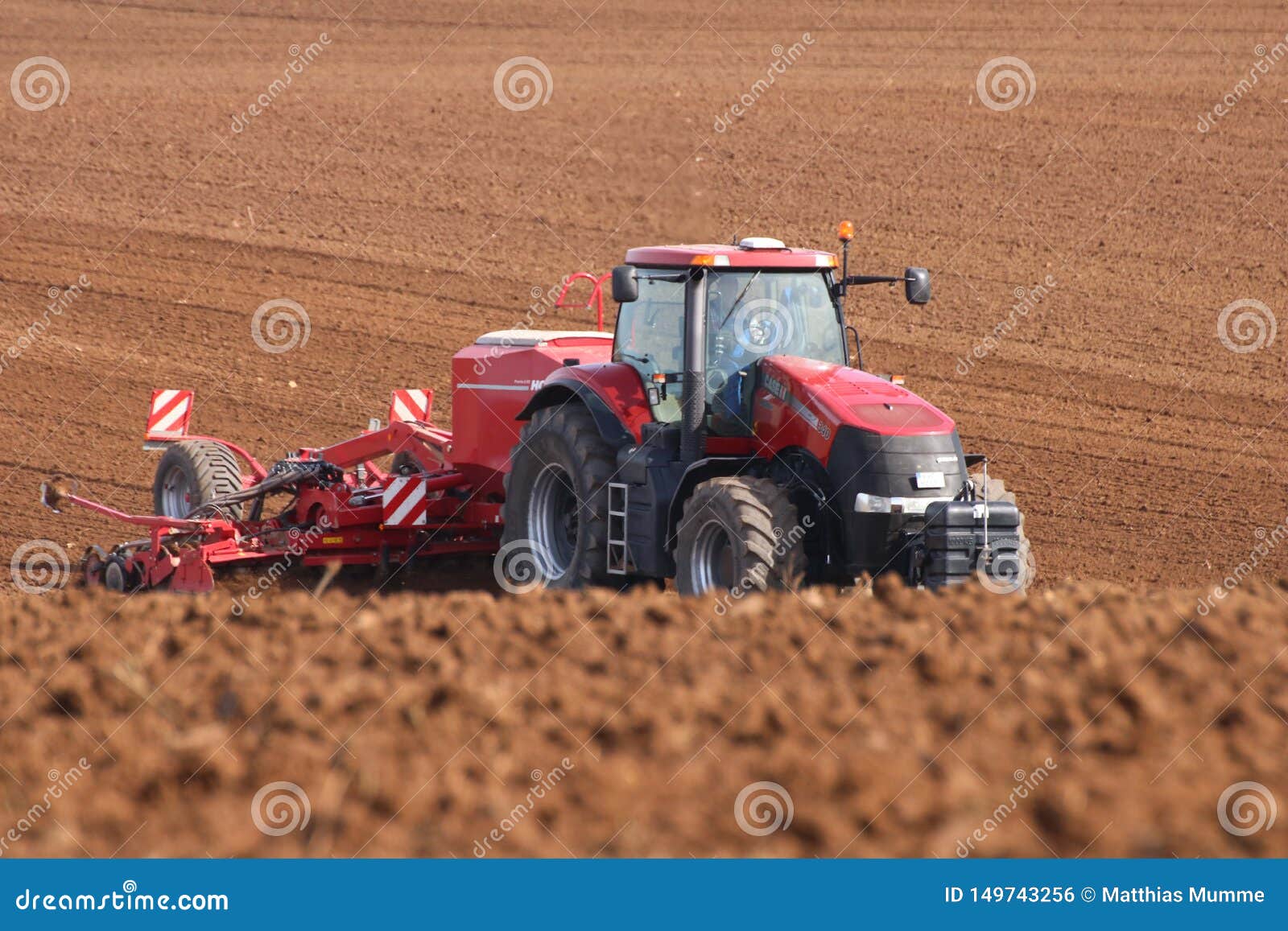 Case IH Magnum Tractor Drilling in Germany Editorial Photo Image of