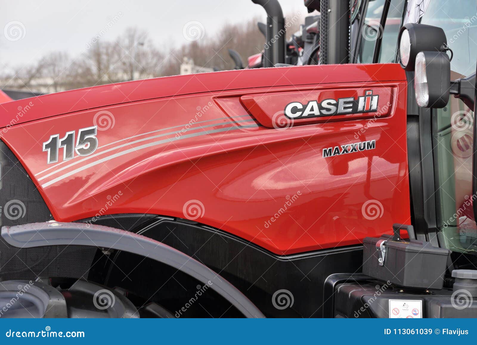 Case IH tractor and logo editorial stock image. Image of machinery -  113061039