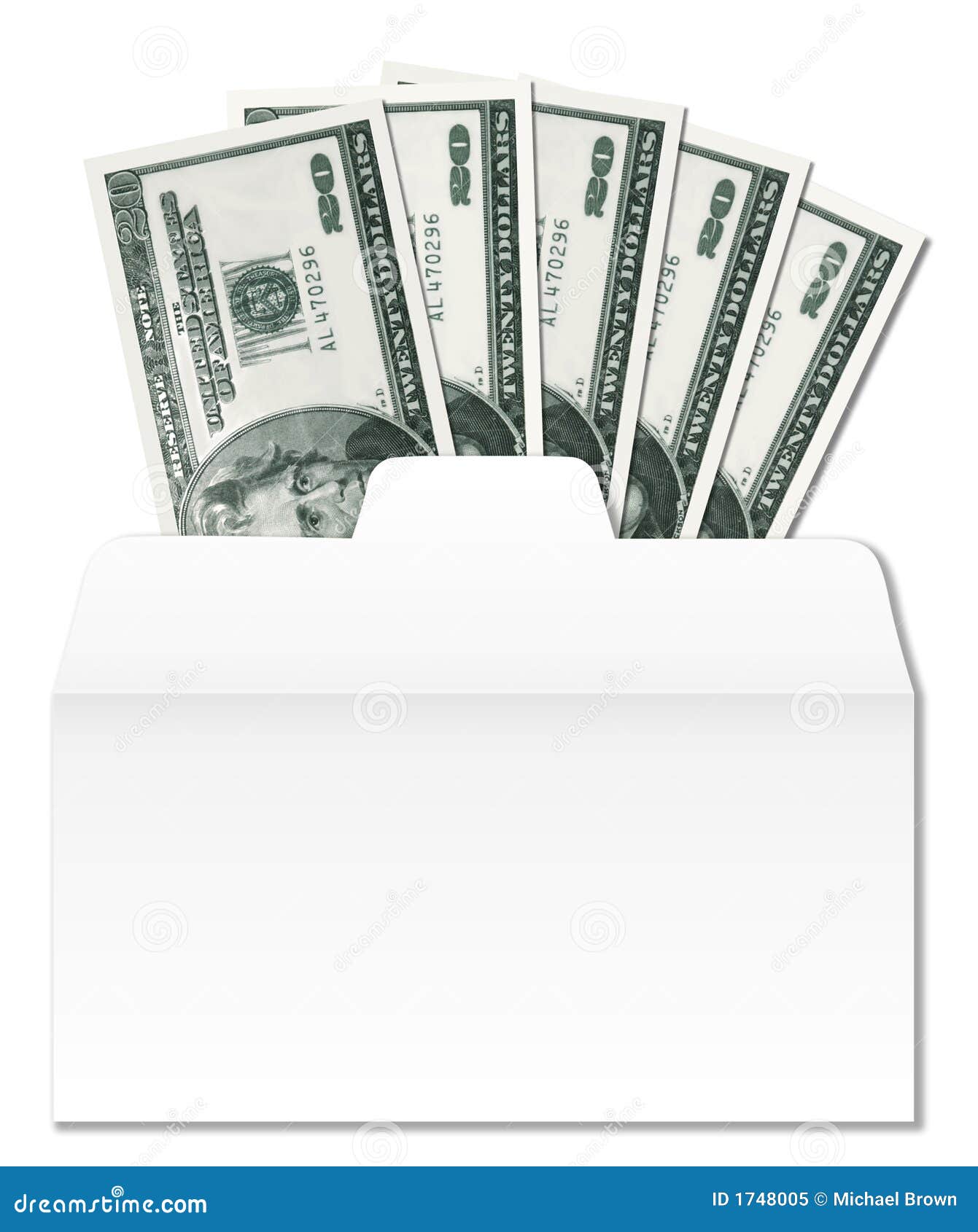 Cash in Bank Envelope stock illustration. Illustration of twenty 1748005