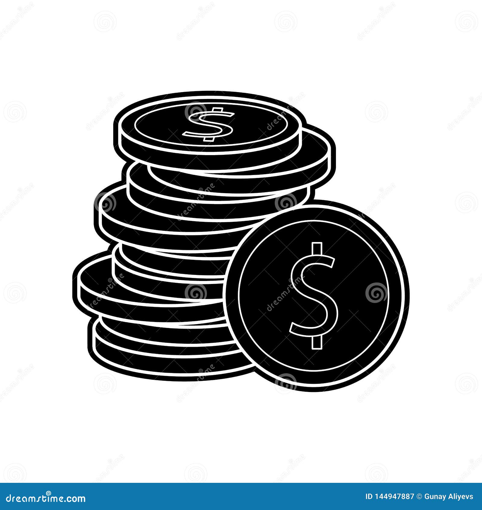 Cash Coins Icon. Element Of Banking For Mobile Concept And ...